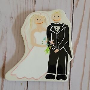 Wedding Day Bride & Groom Trivet Coton Colors attachment